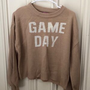 Tan 'Game Day' Women's Sweater